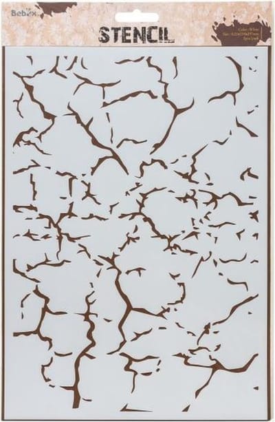 Sjabloon - Hobbysjabloon patronen - Achtergrond sjablonen - Gescheurde Aarde - 21x29,7cm - A4 - AMI