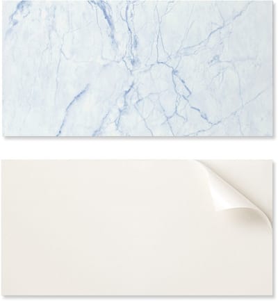Zelfklevend vinylpaneel voor een tienerkamer, 100x50 cm, marmerpatroon met aderen.