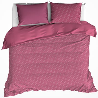 De Witte Lietaer Dekbedovertrek Birds Lilac - Lits Jumeaux - 240 x 220 cm - Flanel