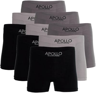 Apollo heren boxershorts - naadloos - maat XL - 9-pack - grijs