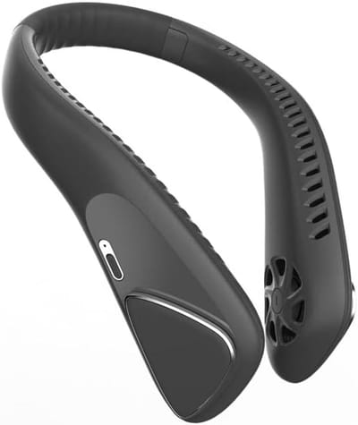 Mini USB-ventilator, draagbare nekventilator, drie windsnelheden, geschikt voor reizen, sporten en gebruik binnenshuis, zwart.