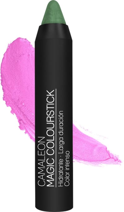 Camaleon Cosmetics - Magic Colourstick - Verkleurende Magic Lipstick - Groen: naar roze verkleurend - Met aloë vera, rozenbottel en cacaoboter - In doosje verpakt