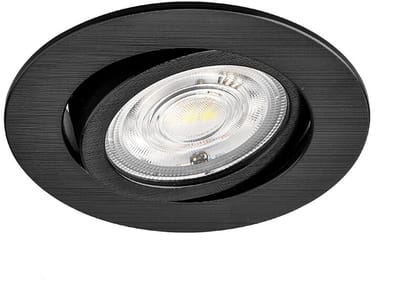 LED Inbouwspot - Kingtron - 7W 630lm 38D - Dimbaar - 840 Natuurlijk Wit 4000K - Rond - Zwart