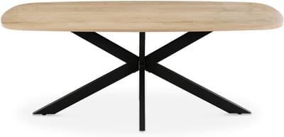 Eettafel Ovaal - Eettafel Hout - Gezellig Tafelen - Deens Ovaal Design - 200x100x76cm - Naturel