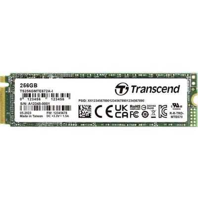 Transcend 256 GB PCIe SSD harde schijf M.2 PCIe NVMe TS256GMTE672AI-VS1