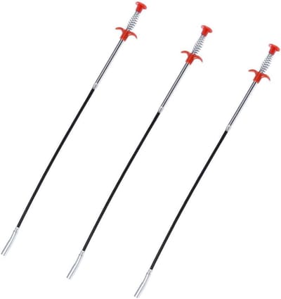 SnelShoppen - 3 Stuks Klauwgrijpers 60 cm - Flexibele en Krachtige Grijphaken voor Kanaalgraafmachine - Ideaal voor Afval, Gootsteen en Wastafel