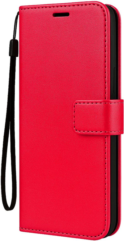 Hoesje Met Pasjeshouder - Geschikt voor Samsung Galaxy A17 - Luxe Bookcase Portemonee - Flip Case - Kunstleer Book Case - Flipcase - Book Cover - Walletcase - Portemonneehoes - Rood