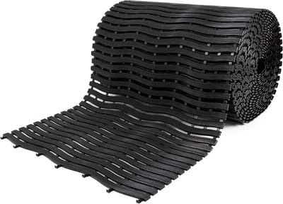 Rubbermagazijn - Antislipmat - Zwart - Zwembad mat - kleedruimtes - 60cm breed - Rol 15 meter