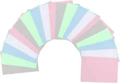 QTTVBTNA 20 Stuks Brillendoekjes – microvezeldoekjes – Polishing Cloth – Dubbelzijdig – brilreiniging – Draagbaar – 6x8 cm