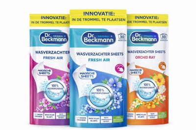 Dr. Beckmann Magic Sheets Wasverzachter – Voordeelverpakking 3 Geuren – Fresh Air, Rose Bloom & Orchid Ray – 90 Wasbeurten – Wasstrips – Zachte Was & Anti Statisch