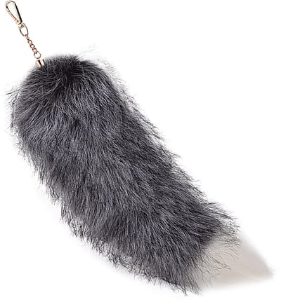 Vossenstaart - Milieuvriendelijke bonthanger - Bontaccessoire - Tashanger voor dames - Autosleutelhanger-Stijl 5 40cm