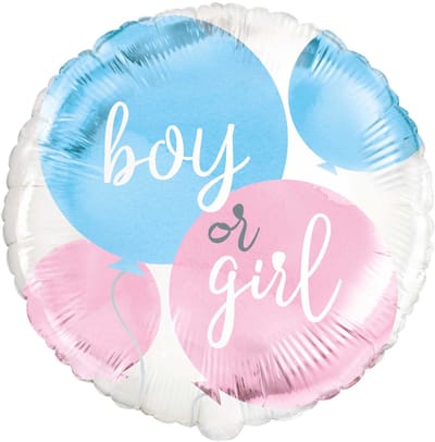 Helium Ballon Boy Or Girl 45cm leeg