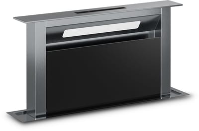 Klarstein Verosteel Afzuigkap 60 cm - A++ Afzuigkap met afzuigventilator, 881,6 m³/u luchtstroom, touchbediening, LED, stil, vaatwasmachinebestendige filters, zwart glas en aluminium, afzuigkap voor de keuken