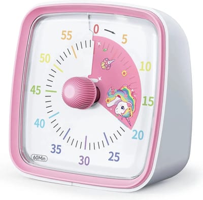 Yunbaoit Visuele Timer - 60 Minuten Afteltimer met Nachtlampje - Unicorn