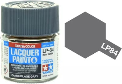 Tamiya Hobbyverf Enamel verf - LP-84 Camouflage Grijs - Matt - Lacquer Paint - 10ml Verf potje