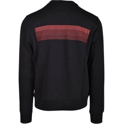 Diesel gestreept logo zwart sweatshirt