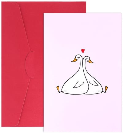 Dailygoods- Jubileumkaart Romantisch - Wenskaart Verjaardag - Wenskaart Huwelijksjubileum - Wenskaart met Envelop - Papier 20,5x13,5cm - 1 Stuk