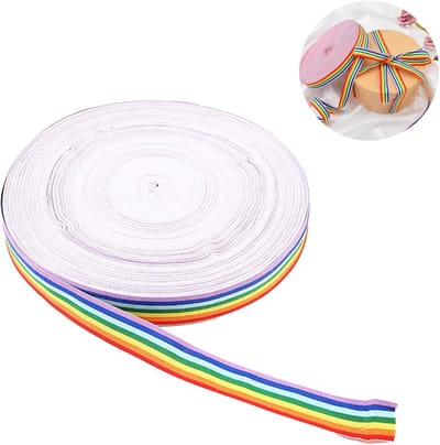 Kleurrijke 30 meter cadeau lint, decoratieve polyester band, veelzijdige naai- en bindband voor creatief gebruik en medailleversiering 10MM