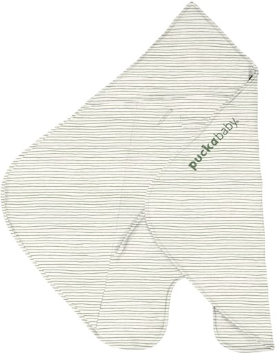 Puckababy Baby Wikkeldeken GoGo 0-7 maanden - Cotton - Green Stripes