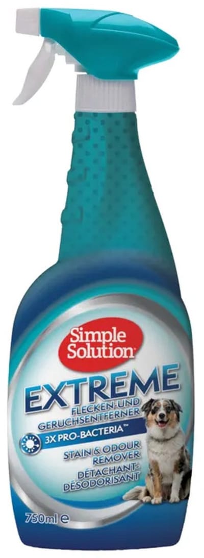 Extreme Vlekken- & Geurverwijderaar voor Honden – 750 ml | Krachtige Enzymatische Reiniger tegen Urine, Braaksel & Ontlasting | 3-in-1 Spray