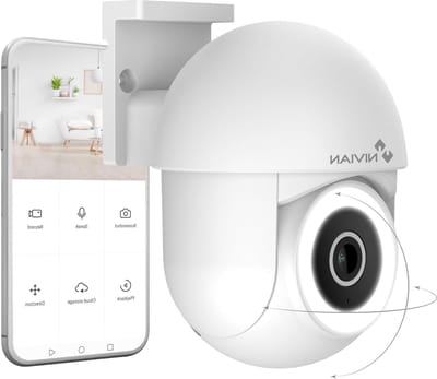Wifi Camera - Beveiligingscamera PTZ - Huis Bewaken - 360 Graden Rotatie - 2K Resolutie - Zwart