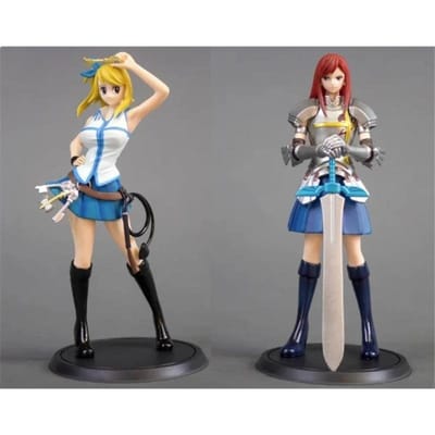 Anime Fairy Tail Lucy Heartfilia Gray Fullbuster Erza Scarlet Etherious Natsu Dragneel PVC Actiefiguren Standbeeld Model Speelgoed Poppetje gray
