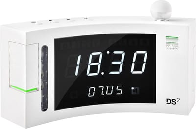 Digitale Wekker - Lichtwekker Geluid - Onafhankelijk Wakker Worden - Luid Alarm Triloptie - 21.2 cm - Wit