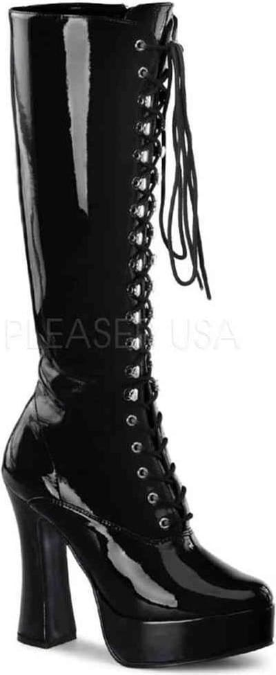 Pleaser - ELECTRA-2020 Kniehoge laarzen - US 14 - 45 Shoes - Zwart
