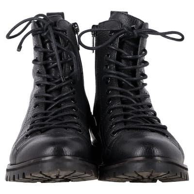 Jimmy Choo Cruz Veterschoenen Enkellaarsjes in Zwart Leder