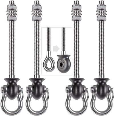 Set van 4 Heavy Duty Swing Hangers RVS 304 - 1500 lbs Capaciteit - Buiten & Binnen