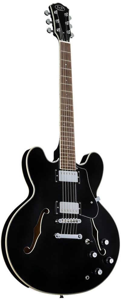 J & D SH-1 II Black - Semi-akoestische gitaar