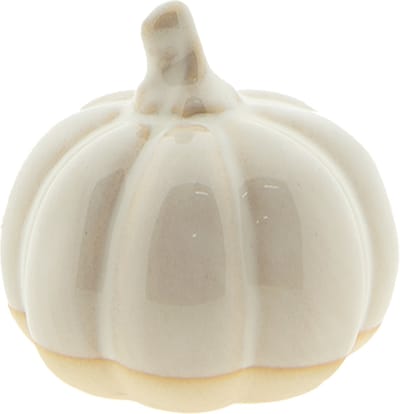 Clayre & Eef Decoratie Pompoen Ø 9x8 cm Beige Bruin Porselein Herfst decoratie