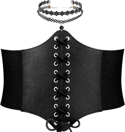Piratenkostuum voor Vrouwen met Corset en Corsage - Perfect voor Halloween Feesten en Themapartijen, Inclusief Zwart Corset en Accessoires