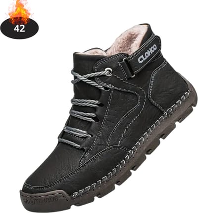 Livano Schoenen Heren - Hoge Sneakers - Comfortabel - Casual - Volwassen - Met Voering - Zwart - Maat 42