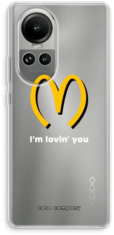Case Company® - Hoesje geschikt voor Oppo Reno 10 hoesje - I'm lovin' you - Soft Cover Telefoonhoesje - Bescherming aan alle Kanten en Schermrand