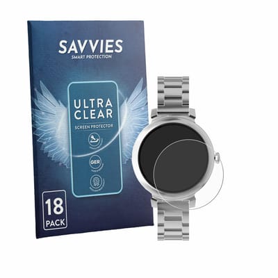 Savvies - Screenprotector voor ZenWatch Lily 1.1" - Folie Beschermfolie transparant 18 Stuks