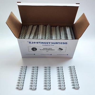Schiettnagels - Nagels op strip - Snel bevestigen - Verzinkte coating - 22mm - Zwart