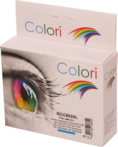 Colori huismerk inkt cartridge geschikt voor Epson 603XL cyan voor Epson Expression Home XP-2100 XP-2105 XP-3100 XP-3105 XP-4100 XP-4105 Workforce WF-2810DWF WF-2830DWF WF-2835DWF WF-2850DWF