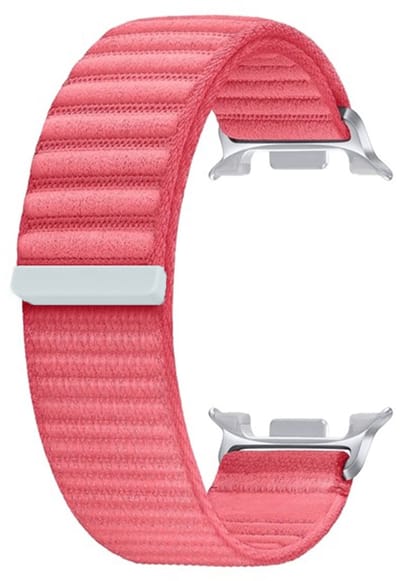 Stravo Wave Nylon bandje – Geschikt voor Samsung Galaxy Watch 9 (40/44mm) / Watch 8 (40/44mm) / 8 Classic (46mm) – Smartwatch horlogeband met golvende lus en klittenband – Rood