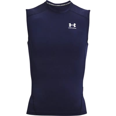 Under Armour Heatgear Comp Tanktop Heren-Donkerblauw,Wit