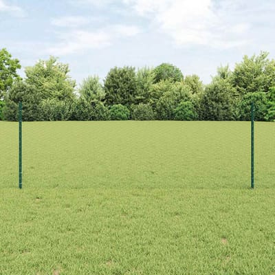 vidaXL - zeshoekig - gaasgek - met - palen - 10 - x - 0,8 - m - PVC-Coated - Staal - Groen