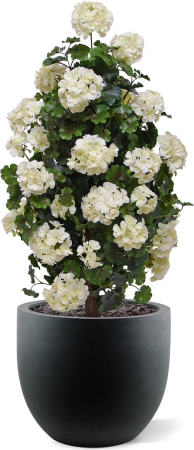 Geranium pyramide 110cm kunstplant UV Creme