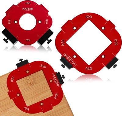 Radius Jig Router R10-R50, radius jig routertemplates, radius jig routertemplates, radius jig routertemplates, voor houtbewerking, 2 stuks