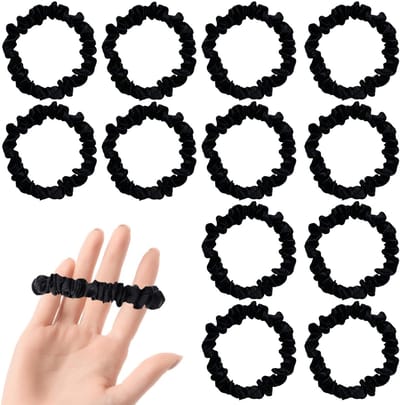 Dailygoods- Haarscrunchies 12 Stuks - Satijnen Haaraccessoires - Paardenstaarthouders - Duurzaam - Zacht voor Haar - Diameter 6 cm - Haarband