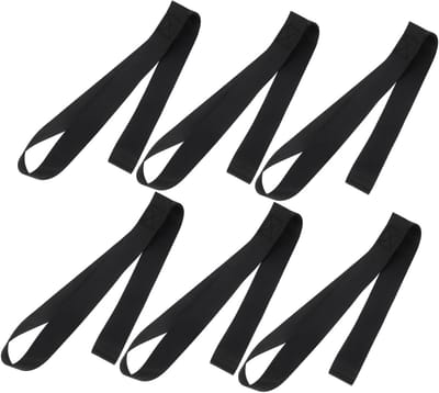 Lading Riemen Set - Spanbanden - Voertuig Vastzetten - Zachte Lus Bevestiging - 6 Stuks - Zwart