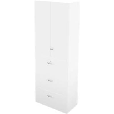 Schäfer Shop Genius Hangmappenkast TETRIS WALL, 3 ordnerhoogten, 3 schuifladen, B 800 x D 440 x H 2250 mm wit