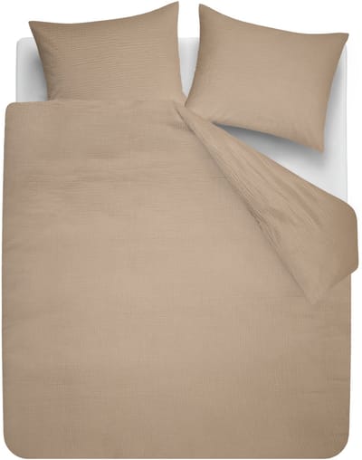 Beddinghouse Mist dekbedovertrek - Tweepersoons - 200 x 200/220 cm - Licht bruin