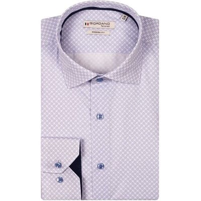 Giordano Overhemd Maggiore Mini Graphic Pattern Cotton Twill Wit / male