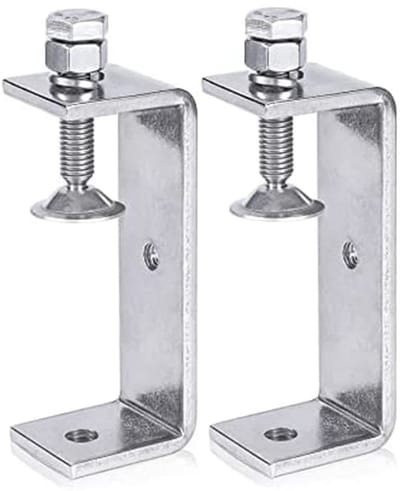 Cosensi- C-klem 100 mm - roestvrij staal - verstelbare klemmen - heavy duty - bureau-klemmen - 2 stuks