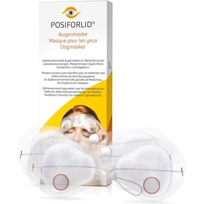 POSIFORLID® Oogmasker - Zelfverwarmend oogmasker voor de behandeling van blefaritis - Bij ontstekingen aan de oogleden en disfunctie van de ooglidklieren - Voor snelle en langdurige verlichting terwijl je ontspant - 2 stuks